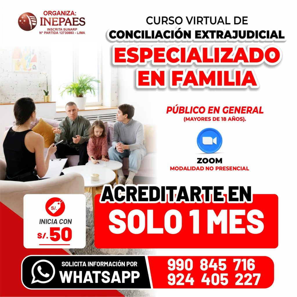 Conciliación Extrajudicial Especializada en Familia